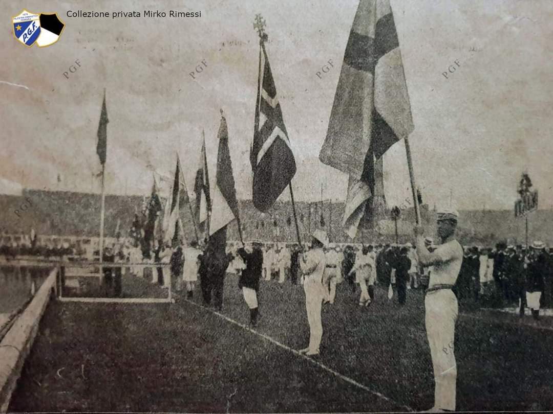Londra 1908 Bragaglia portabandiera alla cerimonia di apertura