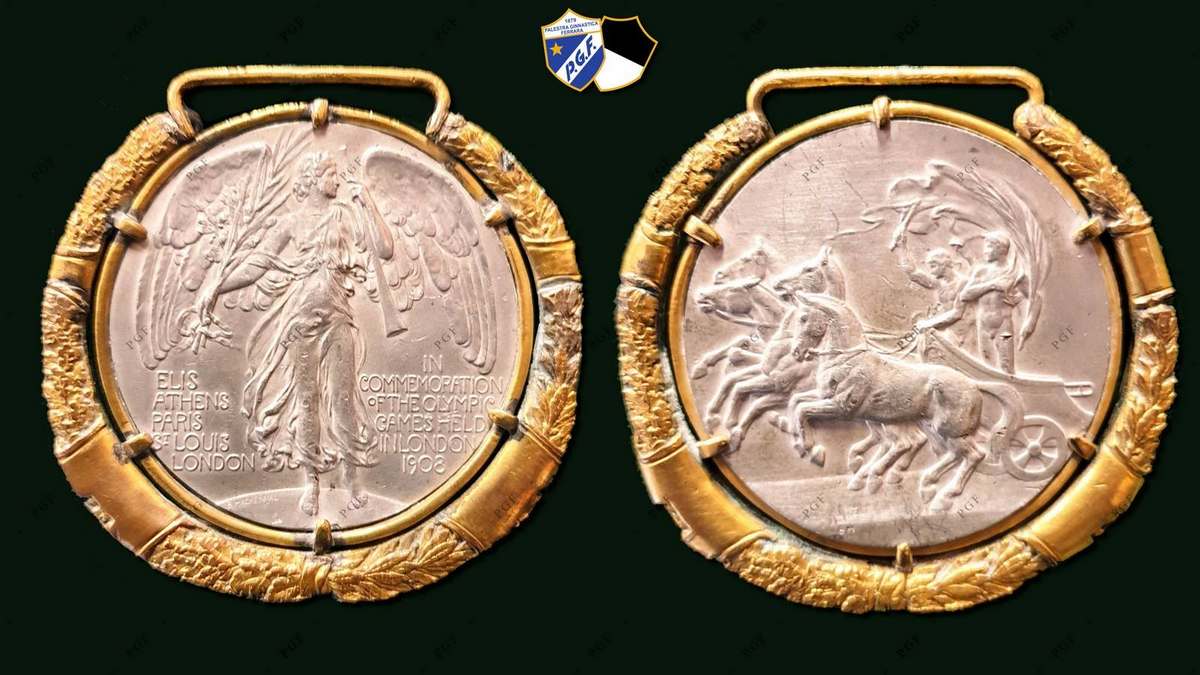 Londra 1908 medaglia di partecipazione della PGF